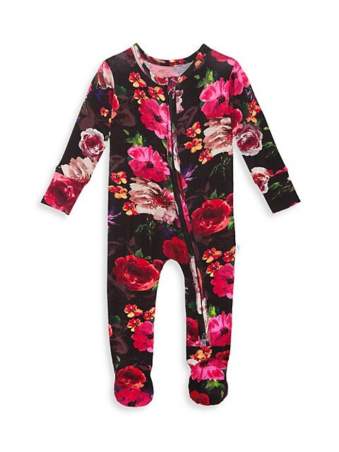 Baby's & Little Girl's Posh Peanut x Alice & Olivia Midnight Rose Footie | Saks Fifth Avenue