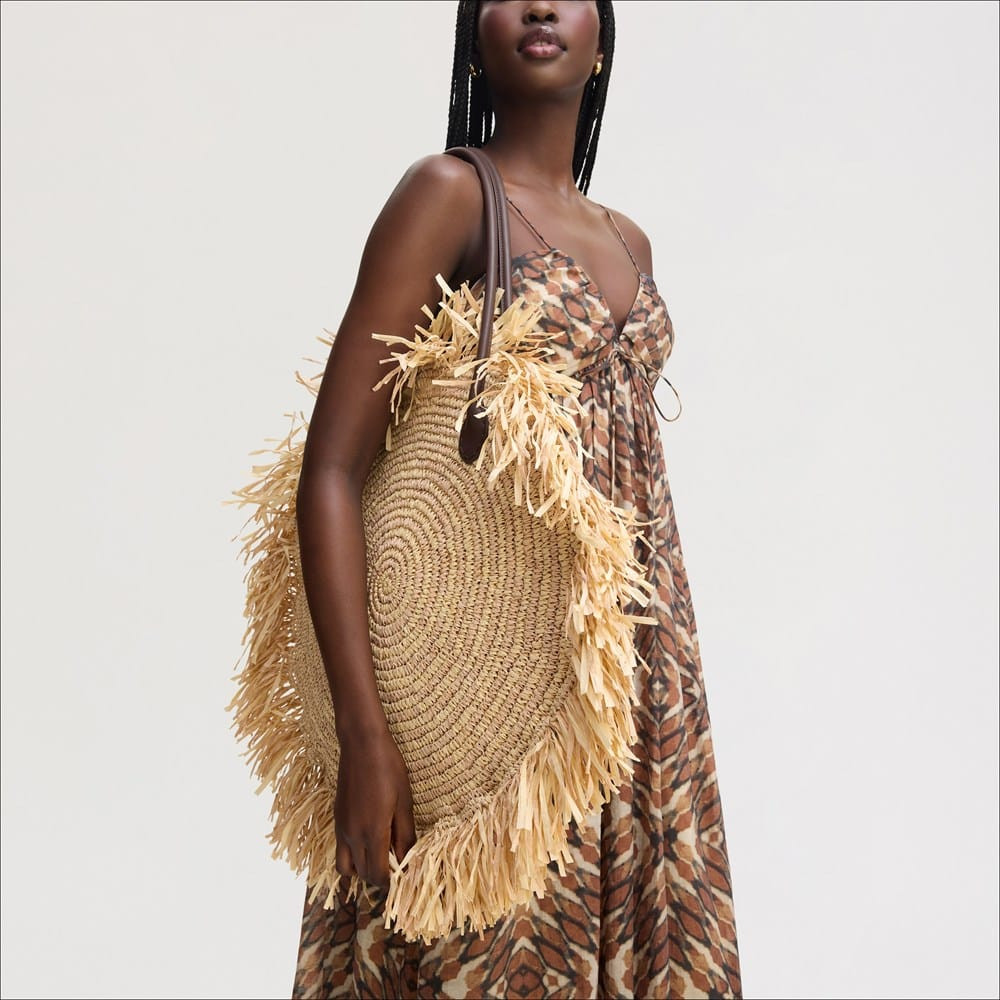 Lily Circular Tote Natural | Sam Edelman