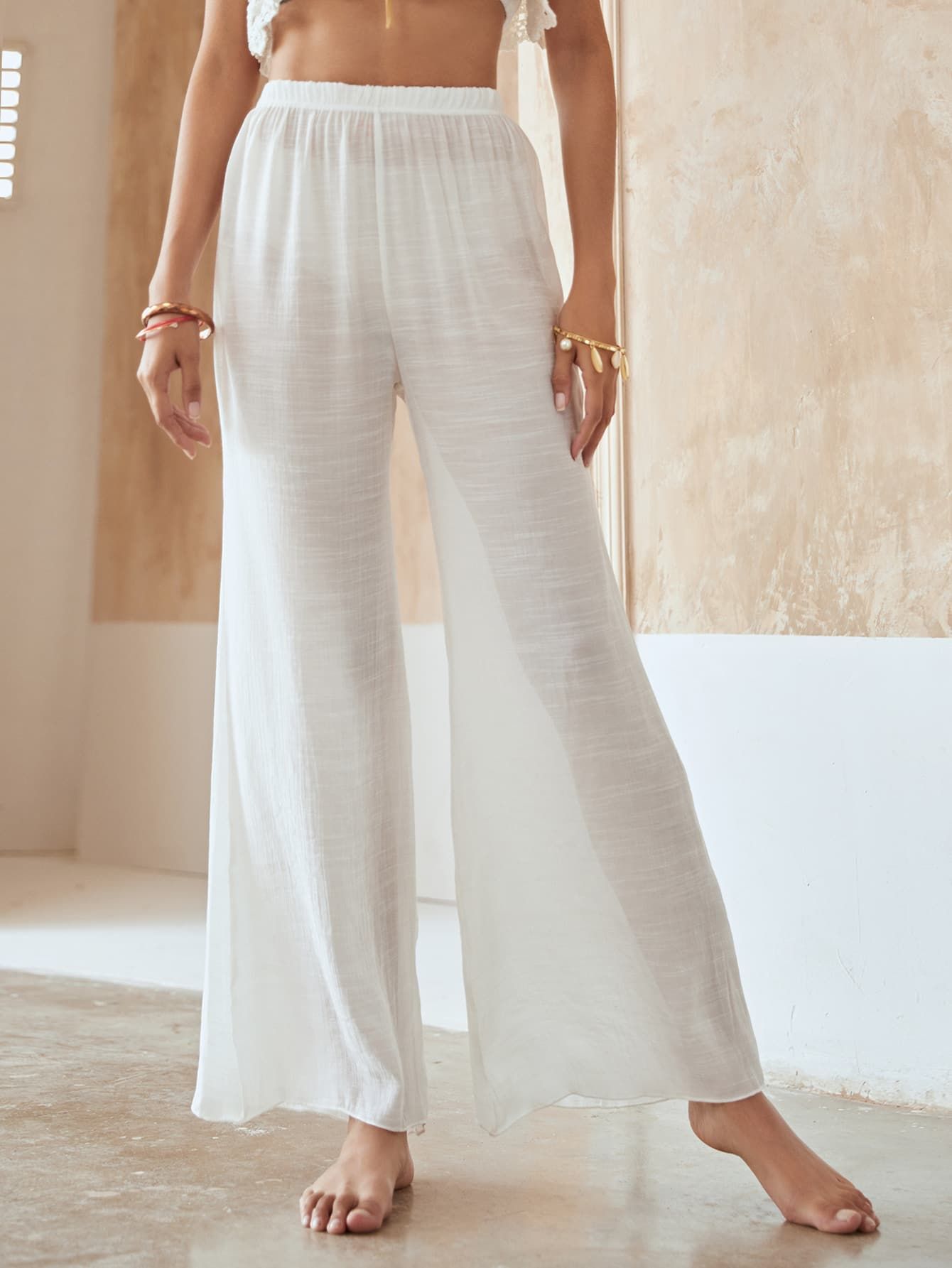 Plain Cover Up Pants | SHEIN