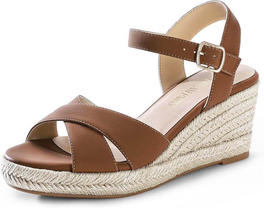 DREAM PAIRS Espadrille Dressy Wedge Sandals, Women's Platform Sandals Casual Summer, Comfortable ... | Amazon (US)