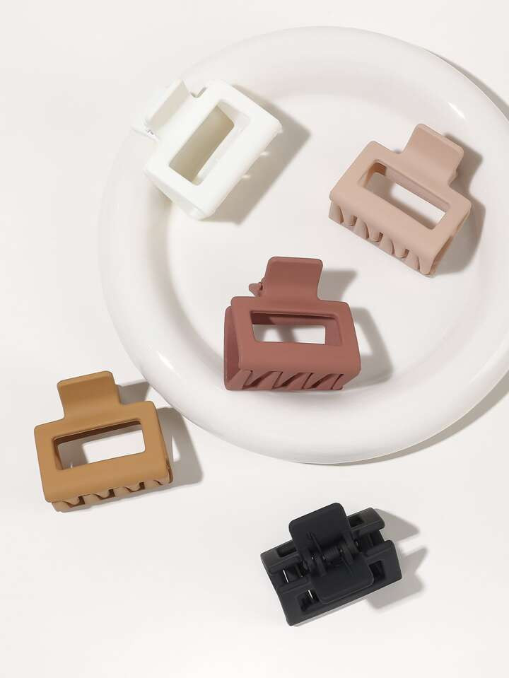 5pcs Rectangle Simple Casual Business Hair Claw for daily casual outing wear | SHEIN