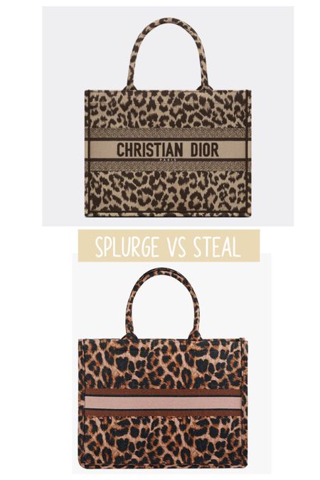 Leopard print tote, Dior tote, splurge vs steal, the look for less 

#LTKunder50 #LTKitbag #LTKunder100