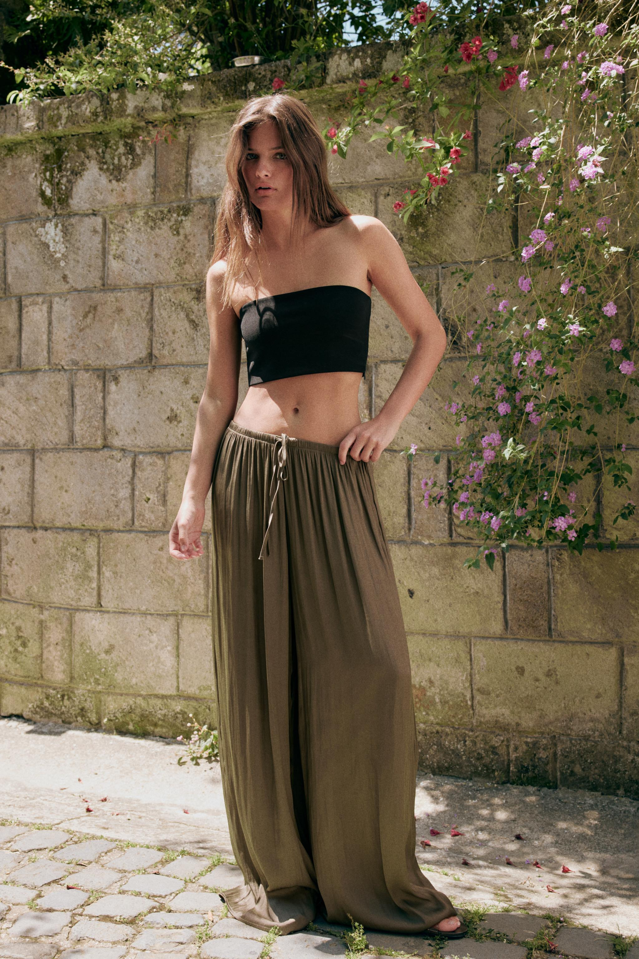 FLOWING PALAZZO TROUSERS | Zara UK