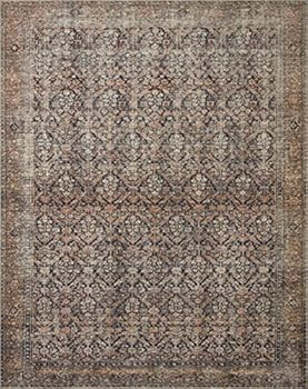 Amber Lewis x Loloi Billie Collection BIL-01 Ink / Salmon 7'6" x 9'6" Area Rug | Amazon (US)