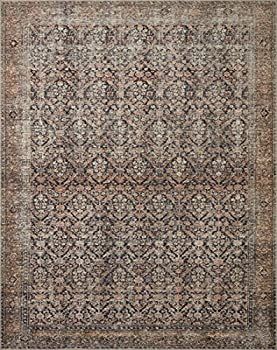 Amber Lewis x Loloi Billie Collection BIL-01 Ink / Salmon, Traditional 3'-6" x 5'-6" Accent Rug | Amazon (US)