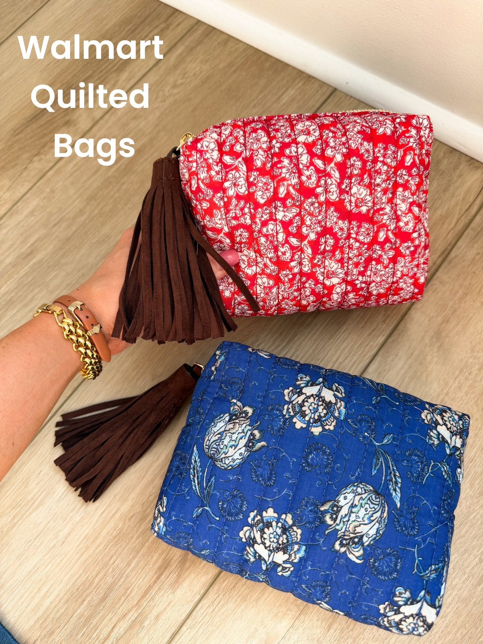 These little quilted bags have NO business being this cute for only $11! 😍🤎 They give that designer-inspired look with the prettiest quilted fabric, and I’m obsessed with the oversized chocolate brown suede-look tassel. The floral prints are perfect for transitioning into fall while still adding a fun pop of color.

Such an easy way to elevate your everyday outfit without spending a fortune. These would make the cutest gift too!

✨ Only $11
🤎 Quilted fabric
🤎 Oversized chocolate brown tassel
✨ Designer-inspired look
🌼 Perfect for makeup, travel, or tossing inside a larger tote

#walmartfinds #walmartfashion #walmartaccessories #quiltedbag #affordablefashion #budgetfinds #designerinspired #fallaccessories #travelessentials #makeupbag #giftideas #walmartnewarrivals #affordablestyle #everydaystyle #fashionfinds #fallfinds #organization #cutefinds #accessorieslover #stylefinds

#LTKgrwm #LTKTravel