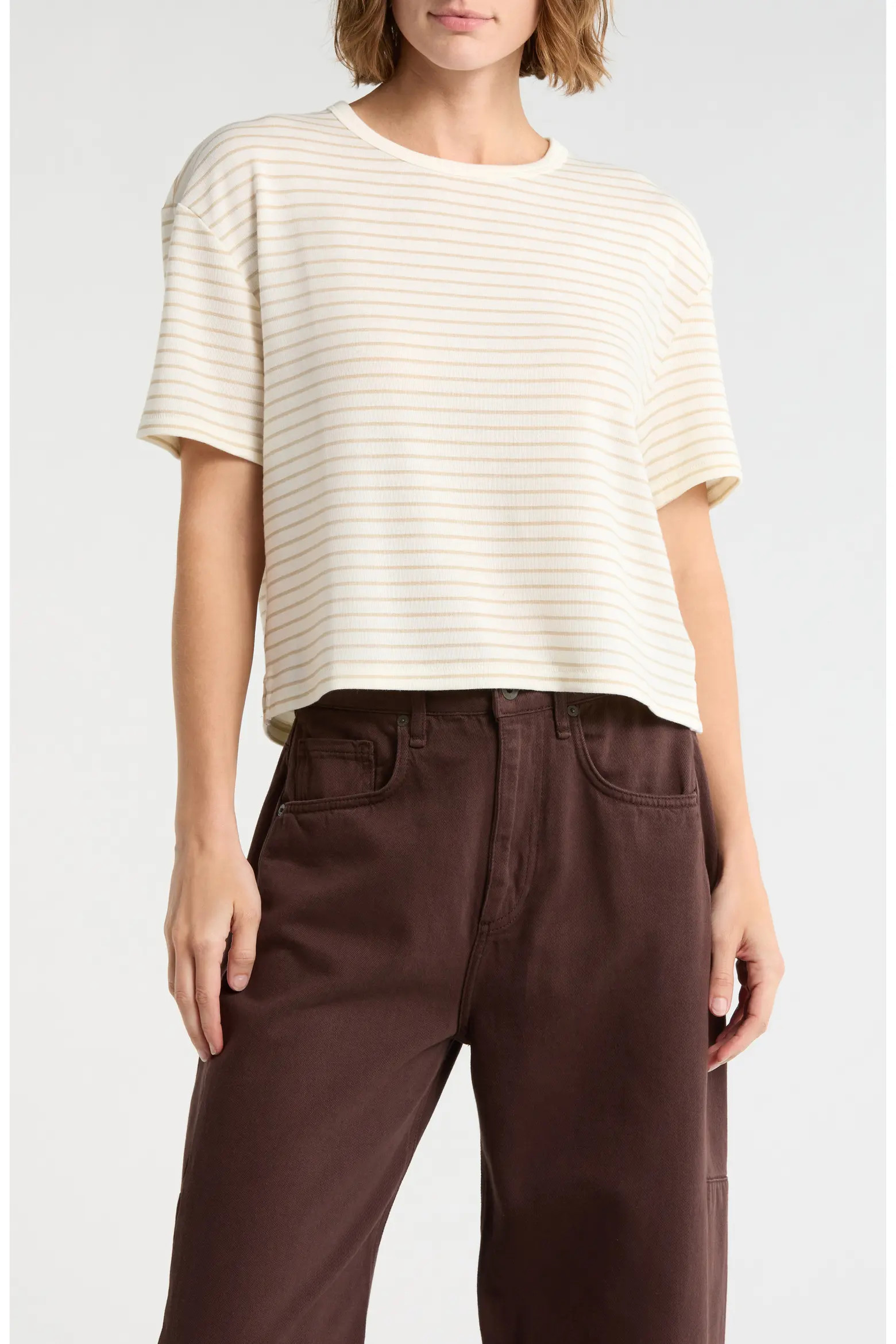 Lea Stripe Boxy Short Sleeve T-Shirt (Women) | Nordstromrack | Nordstrom Rack