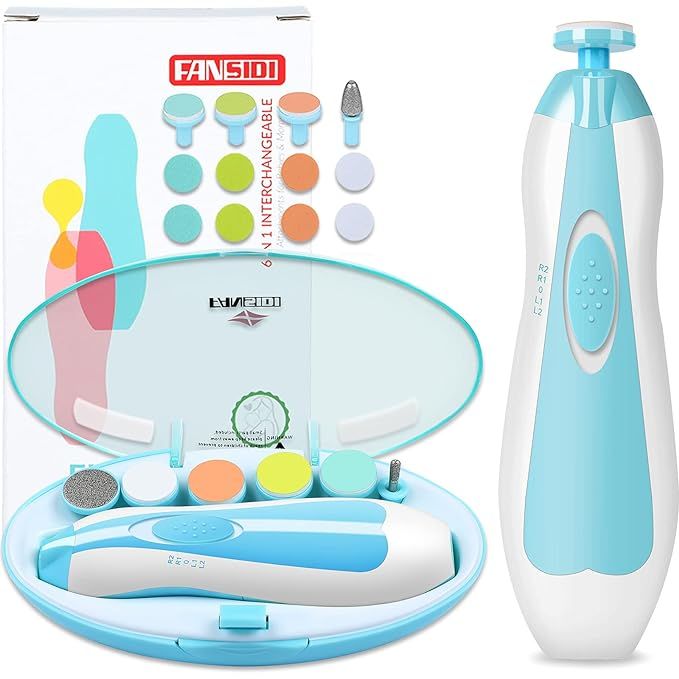 Baby Nail Trimmer Electric, FANSIDI Baby Nail Clippers Safe Baby Nail File Kit with Extra 12 Repl... | Amazon (US)