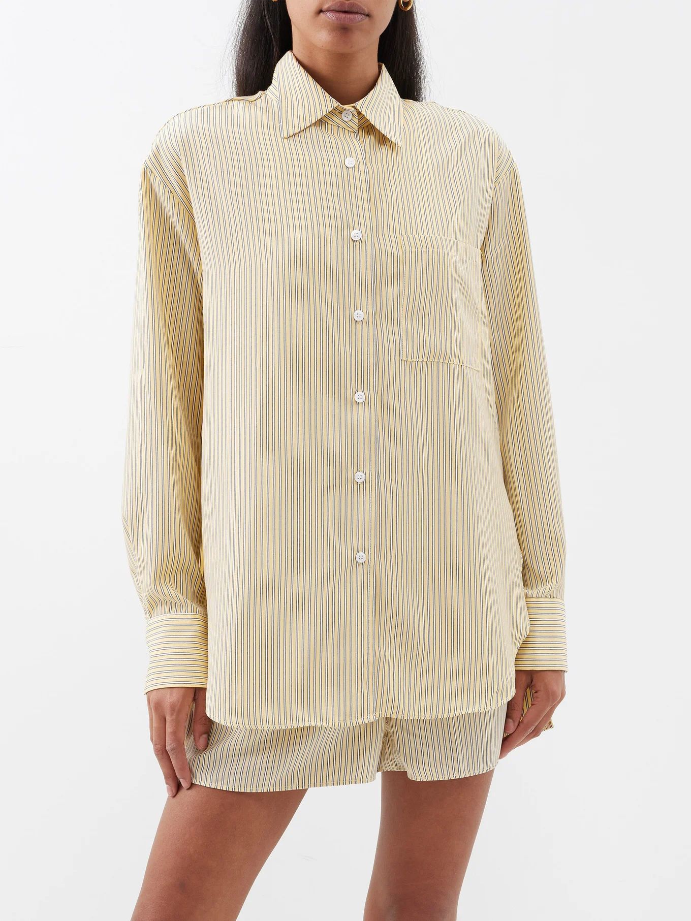 Lui striped twill shirt | The Frankie Shop | Matches (UK)