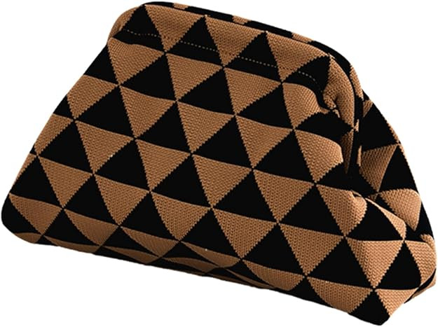 DIHKLCIO Clutch Purses for Women 2025 Summer Beach Woven Crochet Bag Dumpling Striped Ruched Clou... | Amazon (US)