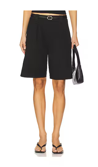 Cara Pleated Short in Black | Revolve Clothing (Global)