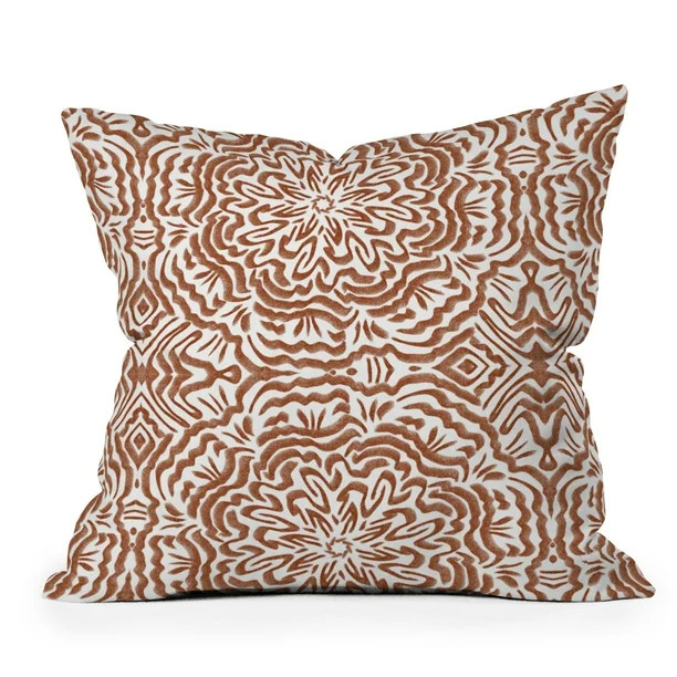 Society6 Marta Barragan Camarasa Terracotta Strokes Pattern 16" x 16" Decorative Throw Pillow | Walmart (US)