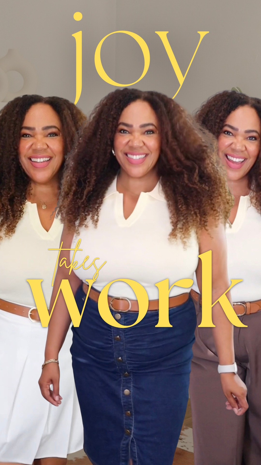 Ladies Over 40: Gentle reminder that choosing JOY ✨takes WORK but it’s so worth it. Feel what you feel (even if it’s hard) - but then see how you can  reframe it. It’s so worth the effort and it feels good. 

Outfits - Butter 🧈 Yellow 💛
Collared Sweater - Medium
Pleated Skirt - Size 12
Pants - xl
Skirt - large

#LTKootd #LTKOver40 #LTKMidsize