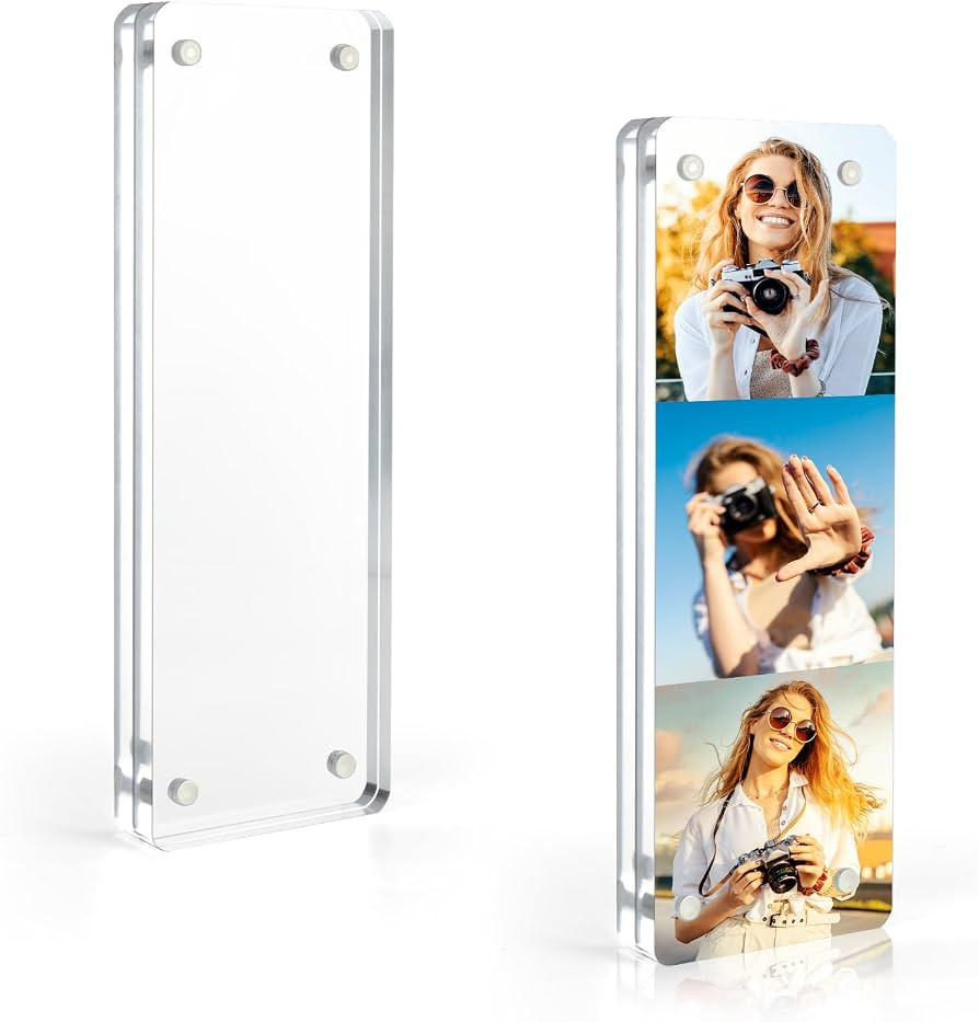 Vowcarol Photo Booth Frame 2x6 Picture Frame, Clear Acrylic Frame, Strong Magnetic 2x6 Acrylic Pi... | Amazon (US)