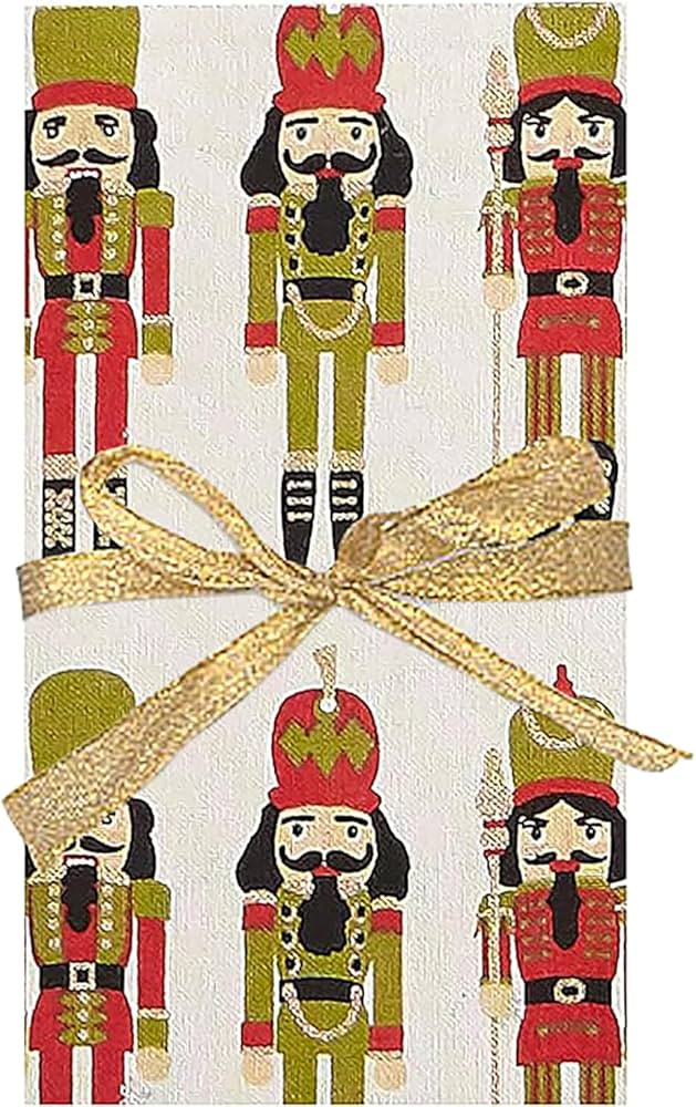 Cloth Napkins 18 Inches, 100% Cotton Linen Napkins, Set of 4 Christmas Napkins, Nutcracker Decor ... | Amazon (US)