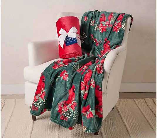 Home Reflections Set of 2 Holiday Throws - QVC.com | QVC
