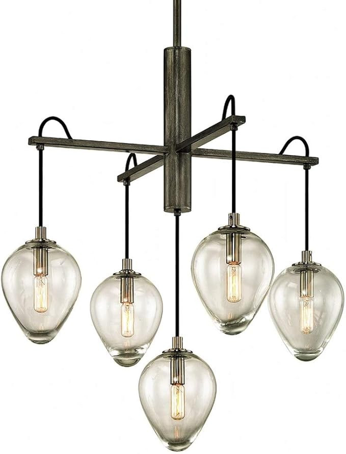 Troy Lighting F6206 Brixton - Five Light Pendant, Graphite Finish with Clear Glass | Amazon (US)