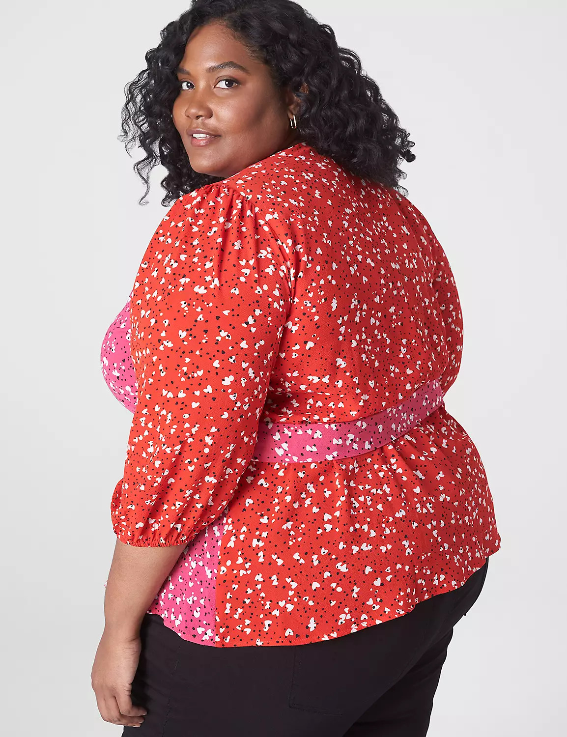 Classic Faux-Wrap Belted Top | LaneBryant | Lane Bryant (US)