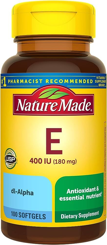 Nature Made Vitamin E 180 mg (400 IU) dl-Alpha, Dietary Supplement for Antioxidant Support, 100 S... | Amazon (US)