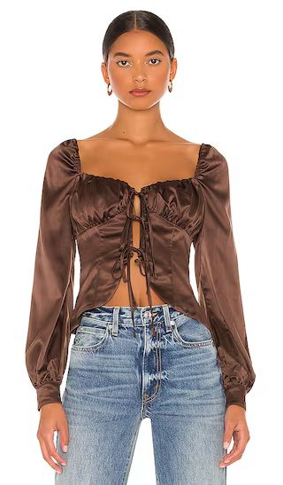 Waldorf Top in Chocolate Brown | Revolve Clothing (Global)