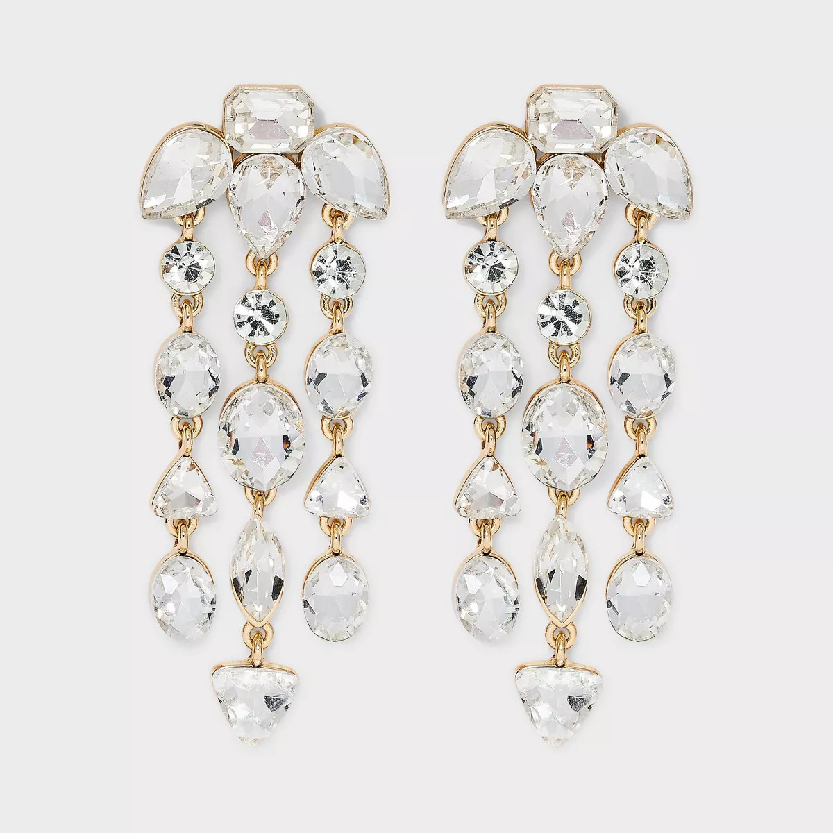 Linear Glass Drop Earrings - A New Day™ | Target