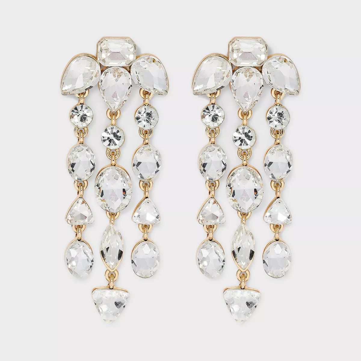 Linear Glass Drop Earrings - A New Day™ | Target