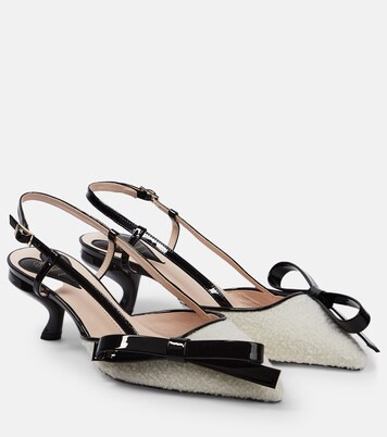 Slingback-Pumps Virgule aus Bouclé | Mytheresa (DACH)