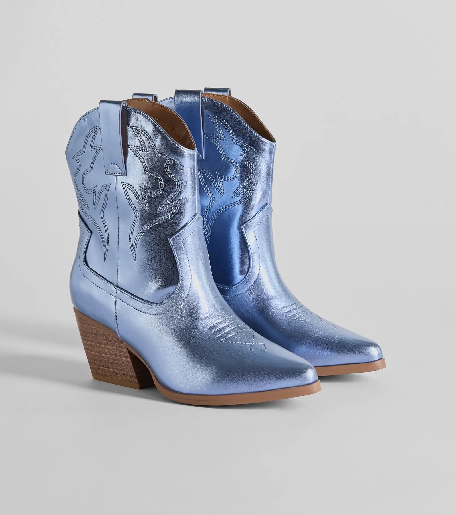 Glow Up Cowgirl Metallic Booties | Windsor Stores