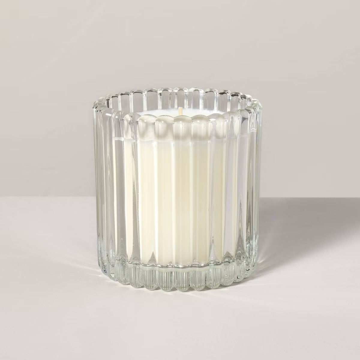 Ribbed Glass Lavender & Birch Jar Candle Clear 8.5oz - Hearth & Hand™ with Magnolia | Target
