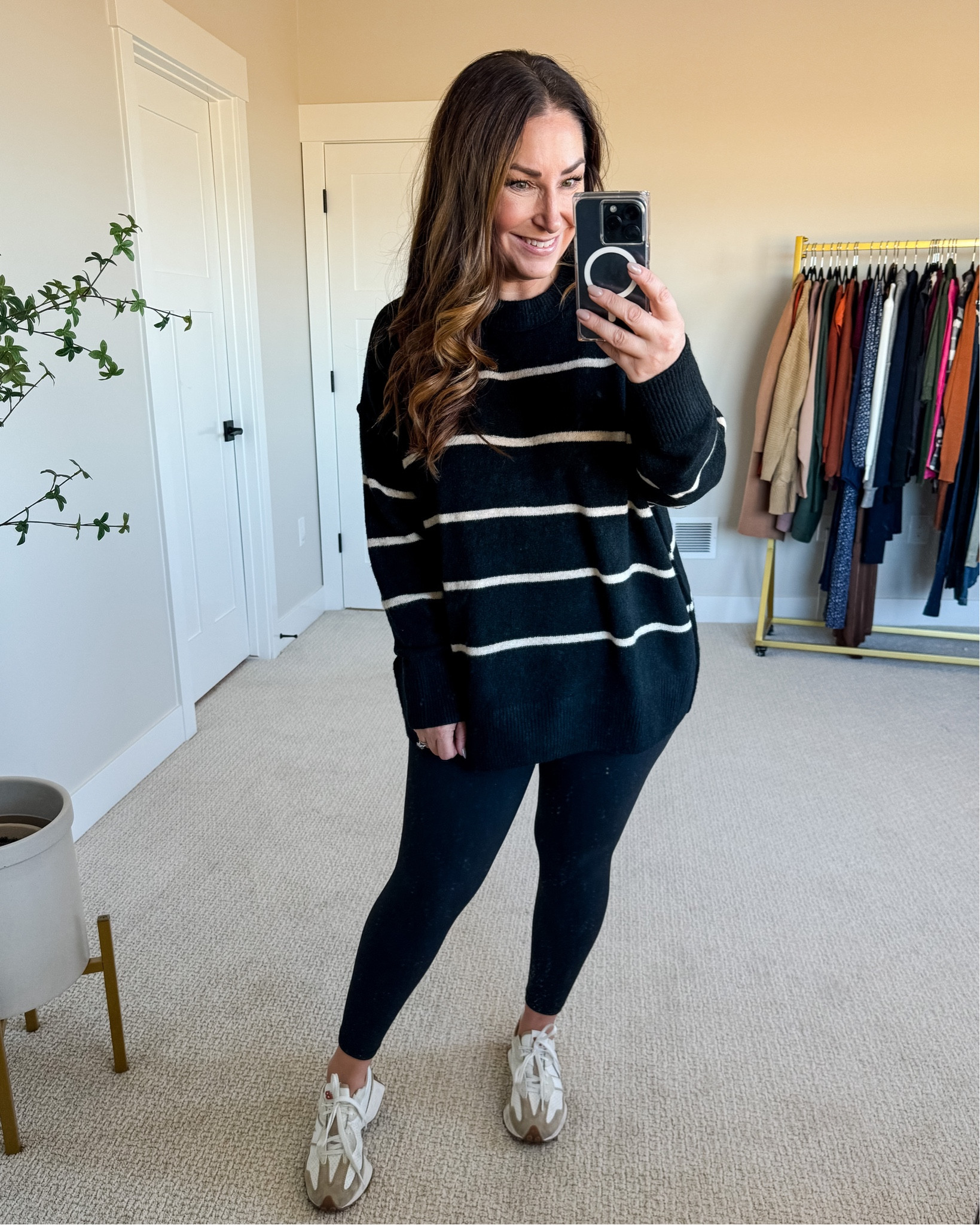 Tunic sweater from Erie super soft and runs oversized wearing L // leggings tts, L 

#LTKmidsize #LTKsalealert