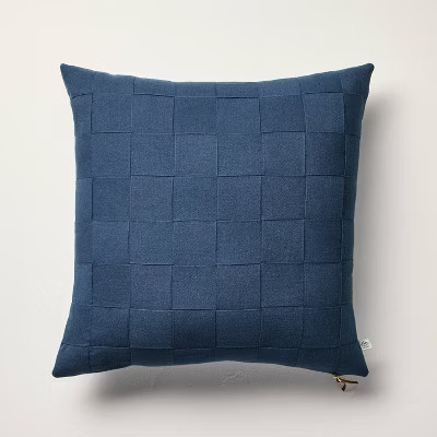 18"x18" Basket Weave Square Throw Pillow - Hearth & Hand™ with Magnolia | Target