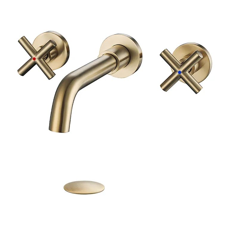 1905D-BG Wall Mounted Bathroom Faucet with Drain Assembly | Wayfair North America