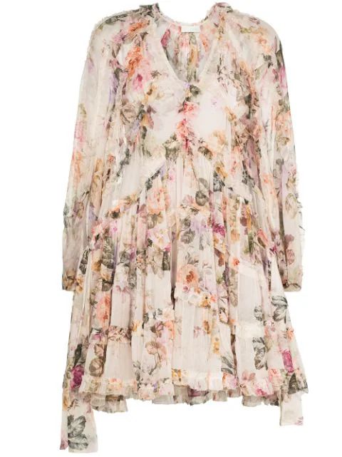 floral print V-neck dress | Farfetch (UK)