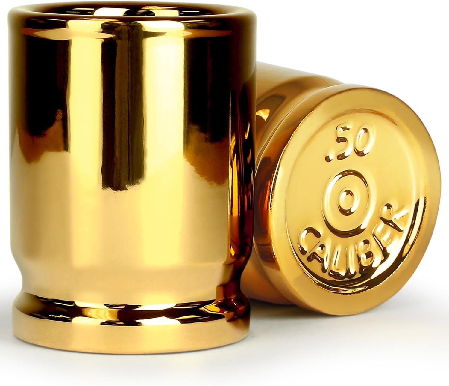 ORIGINAL 50 CAL SHOT GLASSES, Set of 2, American Owned & Designed, Like Real 50 Caliber Bullet Ca... | Amazon (US)