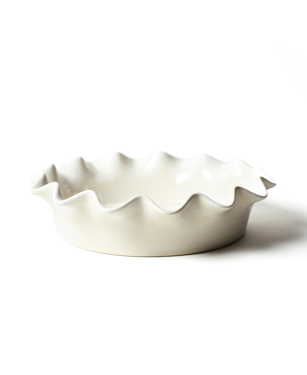 Coton Colors Signature White Ruffle Pie Dish - White | Macy's