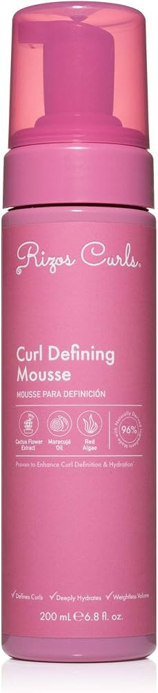 Rizos Curls Curl Defining Mousse with Coconut Water, Cactus Flower Extract, Maracuja Seed Oil, So... | Amazon (US)