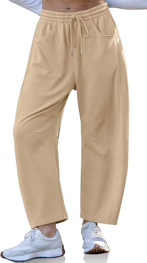 TARSE Women’s Barrel Sweatpants Loose Fit Lounge Pants Casual Wide Leg Pants Cotton Comfy Elast... | Amazon (US)