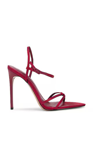 Stellina Sandal in Red Satin | Revolve Clothing (Global)