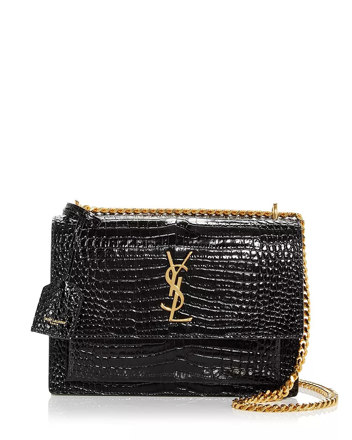 Sunset Medium Croc Embossed Leather Crossbody | Bloomingdale's (US)