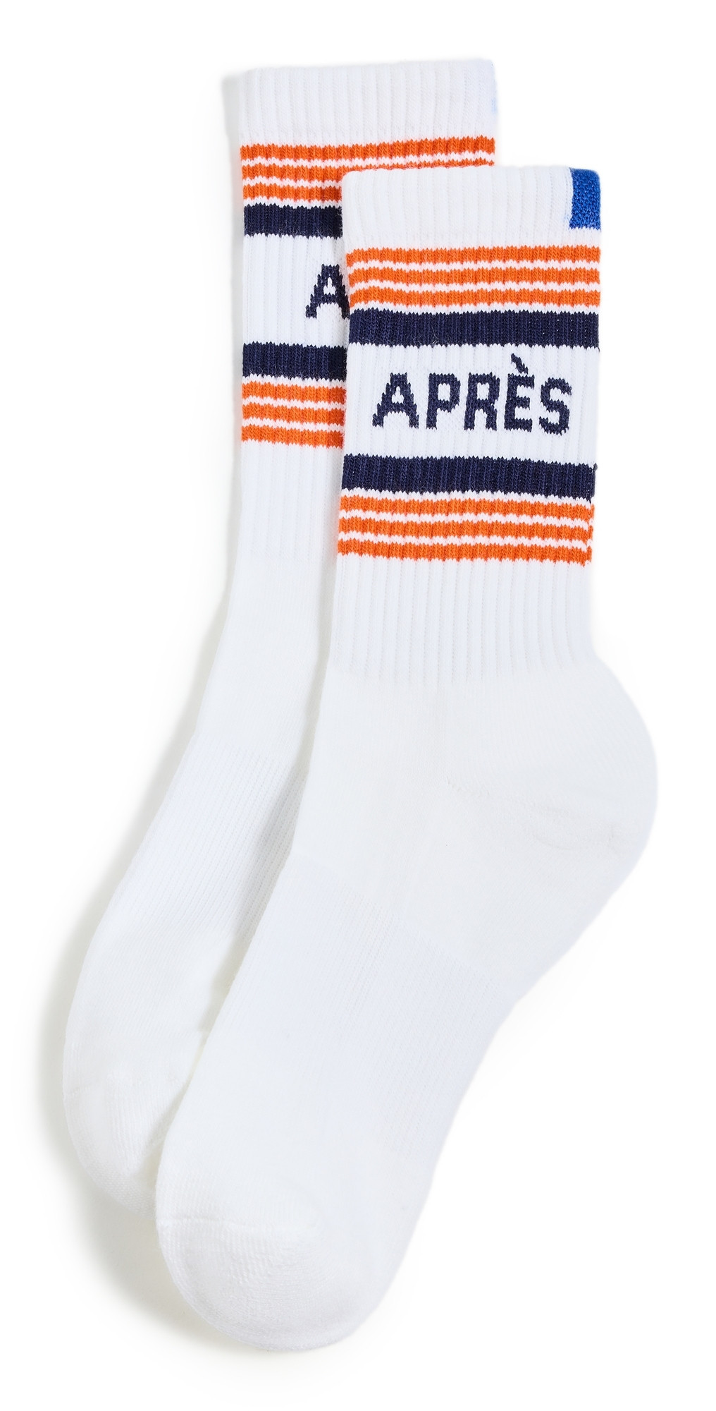 KULE The Apres Ski Socks White/Navy/Poppy M | Shopbop