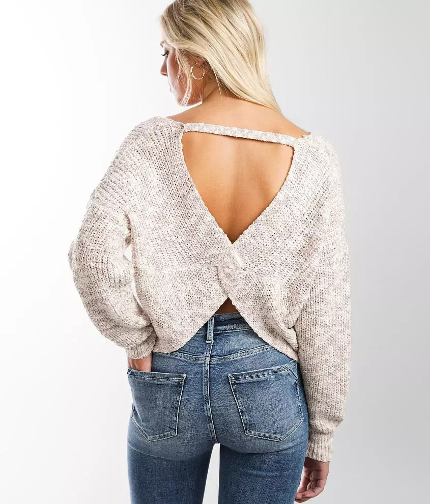 Twisted Open Back Sweater | Buckle