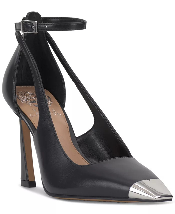 Vince Camuto Sachel Ankle-Strap Capped-Toe Pumps - Macy's | Macy's