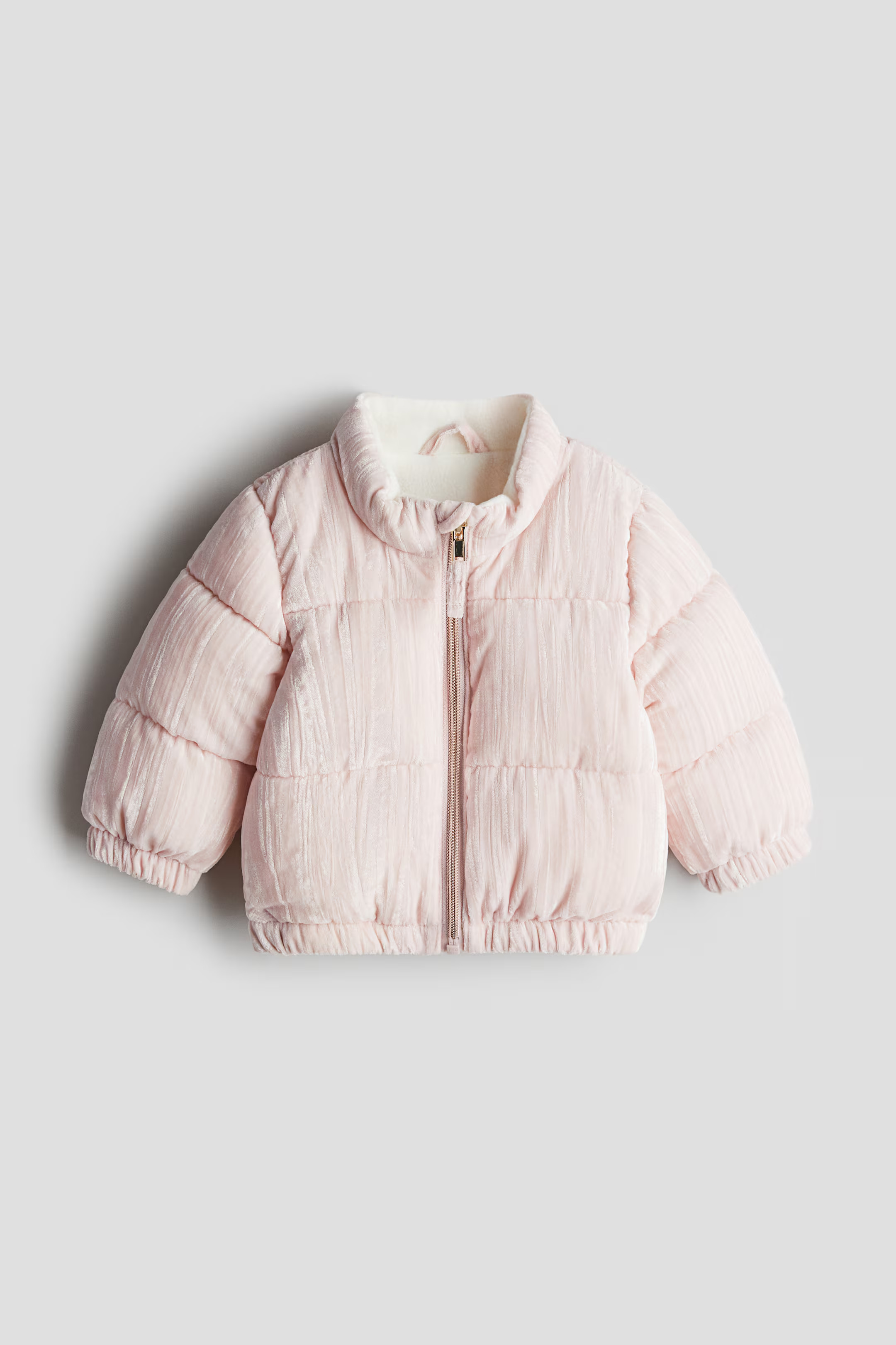 Corduroy Puffer Jacket - Light pink - Kids | H&M US | H&M (US + CA)