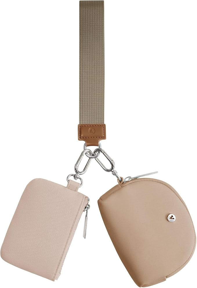 KeyChain Wallet Wristlet Wallets For Women Mini Zip Dual Pouch Wristlet | Amazon (US)