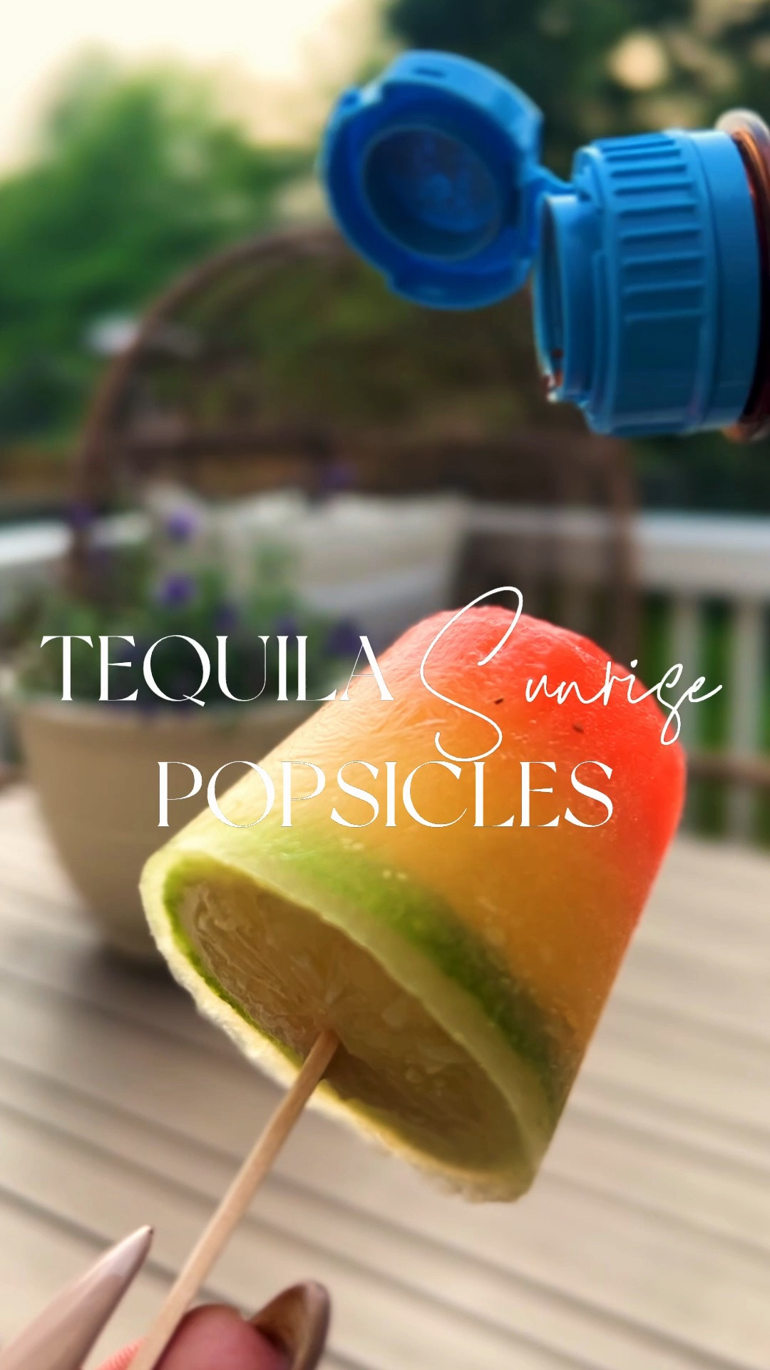 These Tequila Sunrise Popsicles are summer on a stick and are so good!!Refreshing, boozy, and with a little kick if you add Tajin on top!
Recipe:
* ¾ cup orange juice
* ⅓ cup pineapple juice
* 2 tablespoons lime juice
* ½ cup silver tequila
* Grenadine
* Lime slices
How to Make:
1. Mix orange juice, pineapple juice, and tequila together.
2. Pour into Dixie cups, leaving a little space at the top.
3. Add a splash of grenadine to each cup-it'll sink and give that perfect sunrise look.
4. Insert popsicle sticks into cut limes and add on top of the cup and freeze overnight.
5. Optional: Once frozen, sprinkle Tajín on top for a spicy-sweet finish!
The easiest way to impress your guests this summer.

#LTKSeasonal #LTKHome #LTKfoodie