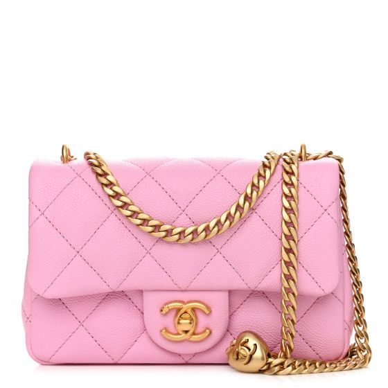 Caviar Quilted Mini Rectangular Sweetheart Flap Lilac | FASHIONPHILE (US)