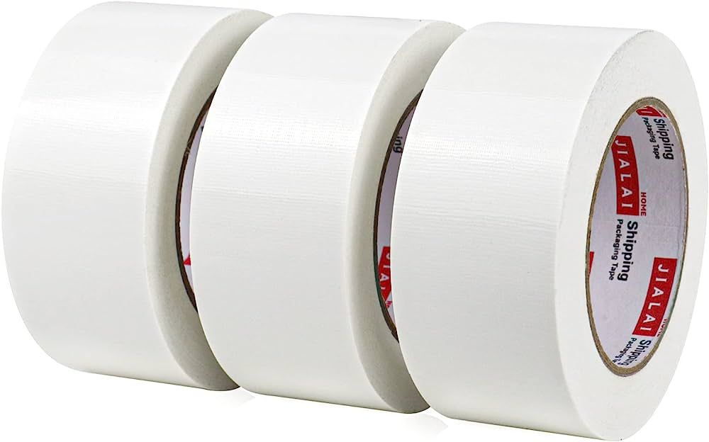 JIALAI HOME 3 Pack Heavy Duty White Duct Tape, 2 Inches x 30 Yards, 8.27 mil, Strong, Flexible, N... | Amazon (US)