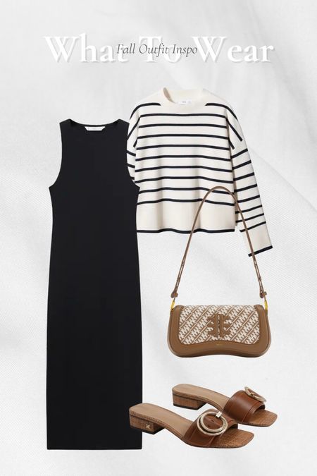 Take a summer midi into fall with some standout layers like this striped sweater. 🤍

 | midi dress | classic style | classic outfit | capsule | modern | striped | fall outfit | mango | jw pei | Sam Edelman |

#LTKstyletip #LTKsalealert #LTKSeasonal