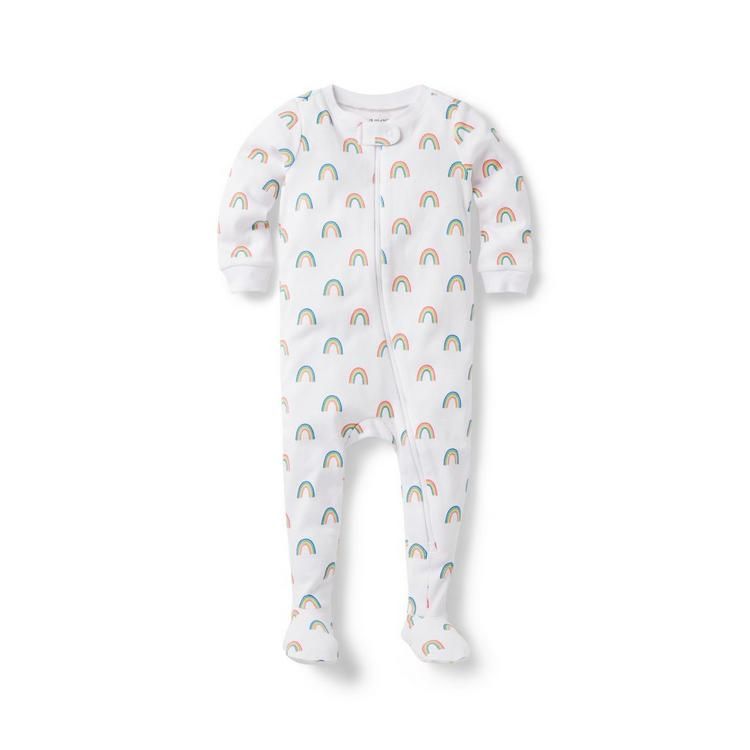 Baby Rainbows Forever Footed Zip Pajama | Janie and Jack