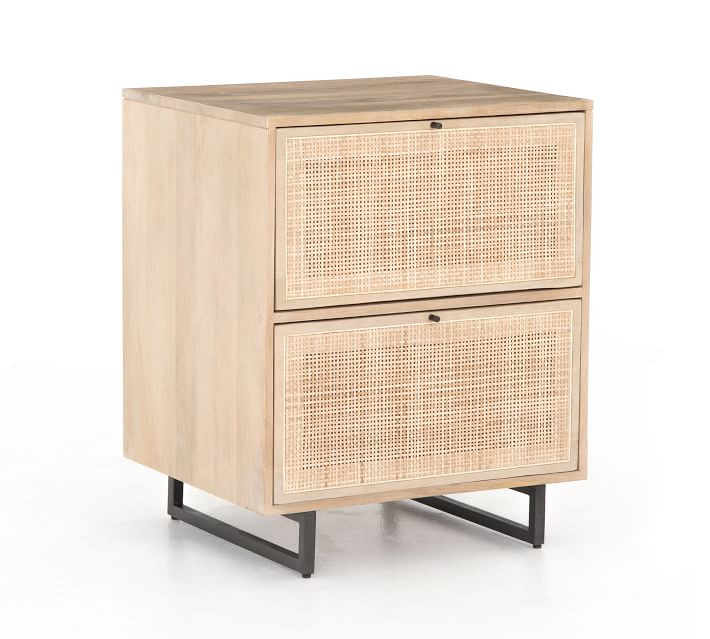 Dolores Cane 2-Drawer Lateral File Cabinet | Pottery Barn (US)